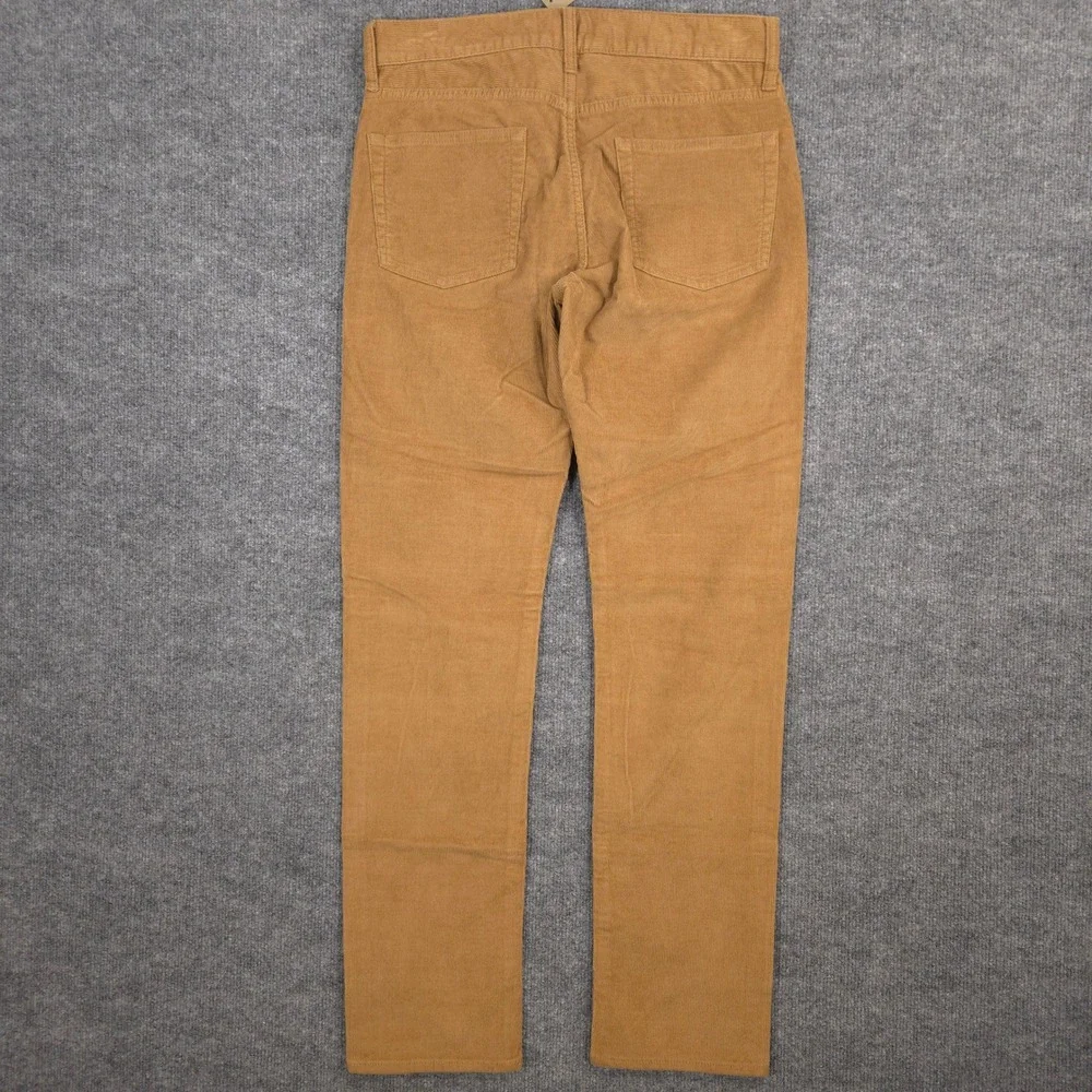 J Crew 770 Corduroy Pants Mens 29X32 Brown Slim Straight Fit 5 Pocket Preppy NEW